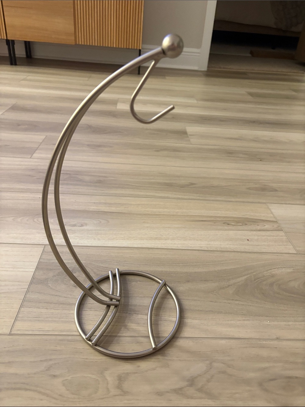Stainless Steel Paper banana holder- Brushed Silver
